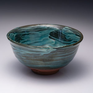 青釉刷毛目茶盌